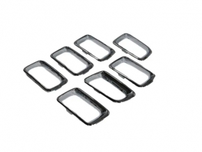 Jeep Compass 11-16 light chrome grille inserts, 7-piece set