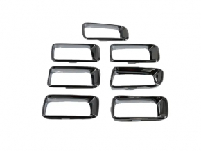 Jeep Compass 11-16 light chrome grille inserts, 7-piece set