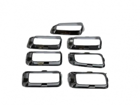 Jeep Compass 11-16 light chrome grille inserts, 7-piece set