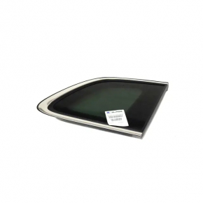 Window blind glass rear right Jeep Cherokee KL 14-18 black tint, molding chrome, scratches on chrome