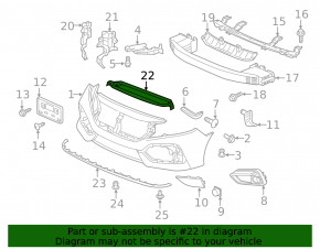 Lower radiator deflector Honda Civic X FC 18-21