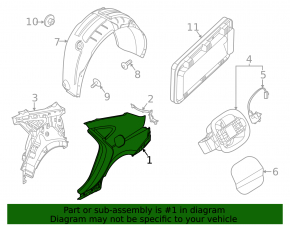 Kia K5 21-24 rear right quarter wing