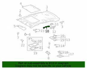 Front left ceiling handle Lexus LS460 LS600h 07-12 ser