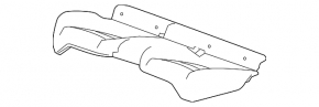 Rear row of seats 2nd row Chevrolet Volt 16- black cloth