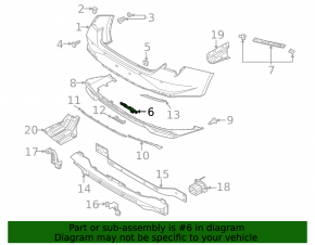 Rear bumper lower central bracket Hyundai Elantra 21-23