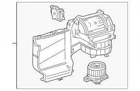 Bare fan housing, right side of Toyota Sequoia 2018