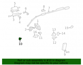 Front right airbag sensor for Toyota Highlander 2010
