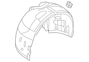 Front left rear fender liner for Audi A5 F5 18-25 (felt)