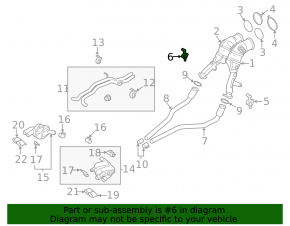 Catalytic converter bracket rear left Porsche Macan 15-18 3.0T, 3.6T