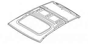 Metal roof Porsche Panamera 10-16 for sunroof and antenna