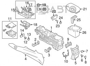 Central console armrest Ford Explorer 11-15 prerest