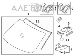 Windshield Mazda 6 18-21 without heating and projection