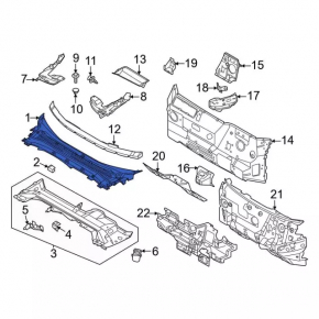 Windscreen wiper grille plastic Ford Mustang Mach-E 21-23