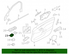 Front Left Door Lock Button Jaguar F-Pace X761 17-20