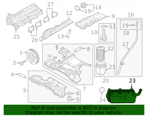 Engine oil cooler for Audi A8 13-18 4.0