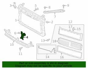VW Jetta 19-24 hood latch plate