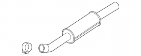 Silencer assembly with barrel Mini Cooper F56 3d 14-23