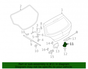 Left tailgate bumper Chevrolet Bolt 17-21