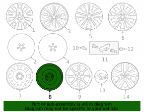 Spare tire for space saver Subaru Outback 15-19 R17