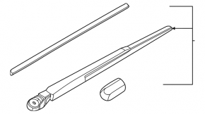 Rear wiper arm for Nissan Ariya 23-25