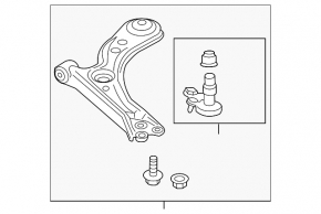Lower front left control arm Honda HR-V 16-22