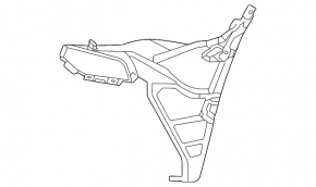 Left front bumper air duct for Toyota Sequoia 23-26
