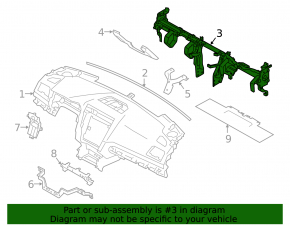 Under-torpedo pipe reinforcement Subaru Legacy 15-19