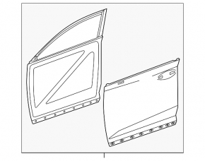 Lexus NX200t NX300 NX300h 15-21 Front Left Door