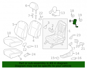 Airbag airbag left seat Toyota Highlander 08-13