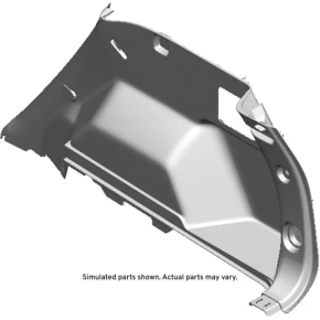 Right arch trim Chevrolet Equinox 18- black