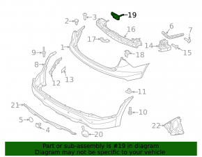 Right rear bumper reinforcement bracket for Hyundai Santa FE Sport 2017-2018 (USA)