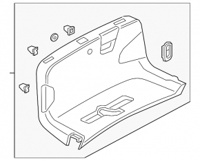 Audi A4 B9 17-25 black trunk lid trim