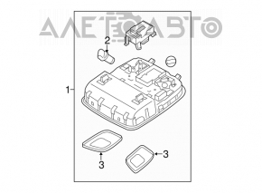 Kia Sorento 10-15 front light, gray, without sunroof