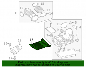 Air intake left Mercedes W167 GLE 450 20-23 3.0h