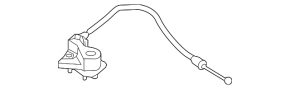 Hood lock release handle without cable Ford Focus mk3 11-18 engine compartment, scrap crepe