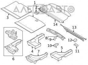 Trunk tray right Lincoln Nautilus 19-23