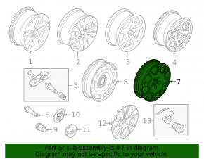 Wheel disk R20x8.5 Ford Explorer 11-19 type 2 curb