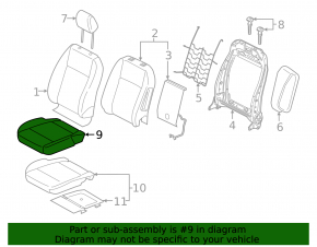 Passenger seat Ford Ecosport 18-20 with airbag, mechanical, heated, leather black