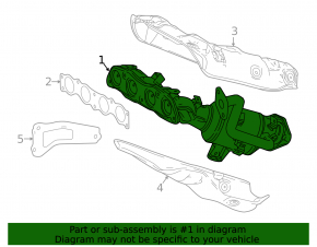Exhaust manifold with catalytic converter Toyota Prius 50 22