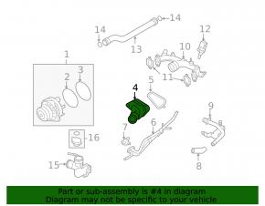 Thermostat housing assembly Infiniti Q50 14- 3.7, 3.5