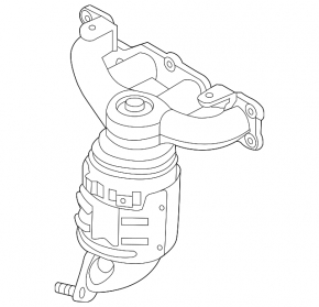 Exhaust manifold with catalytic converter for Hyundai Sonata 11-15 hybrid