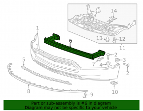 Front Bumper Lower Reinforcement Buick Encore 13-19