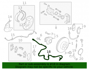 ABS sensor rear left Nissan Rogue 14-20