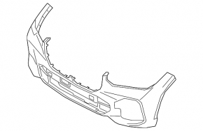 Bare front bumper BMW X5 G05 19-23 M-Sport, for parking sensors