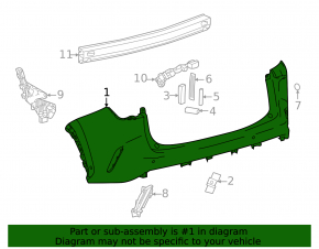 Bare rear bumper Lexus NX 25-26 jp built, for car parking