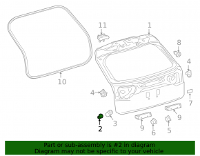 Boot Door Bumper Lexus RX350 RX450h 16-22