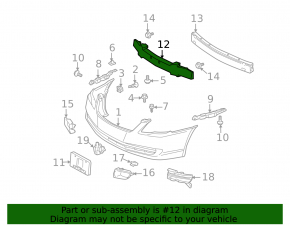Front Bumper Absorber Toyota Avalon 05-07
