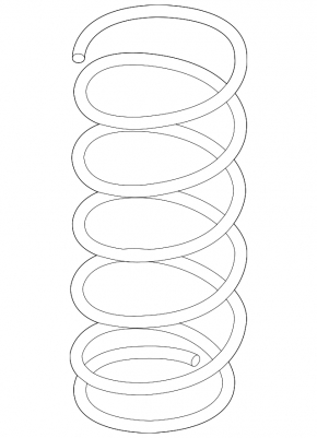Spring rear left Infiniti Q50 14-24