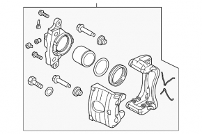 Front left caliper Hyundai Elantra 21-26 1.6, N Line