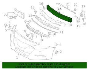 Front bumper reinforcement Nissan Maxima A36 16-18 prerest under radar